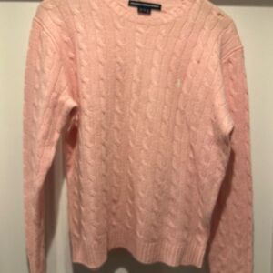 Ralph Lauren Soft Pink Cable Knit Pullover